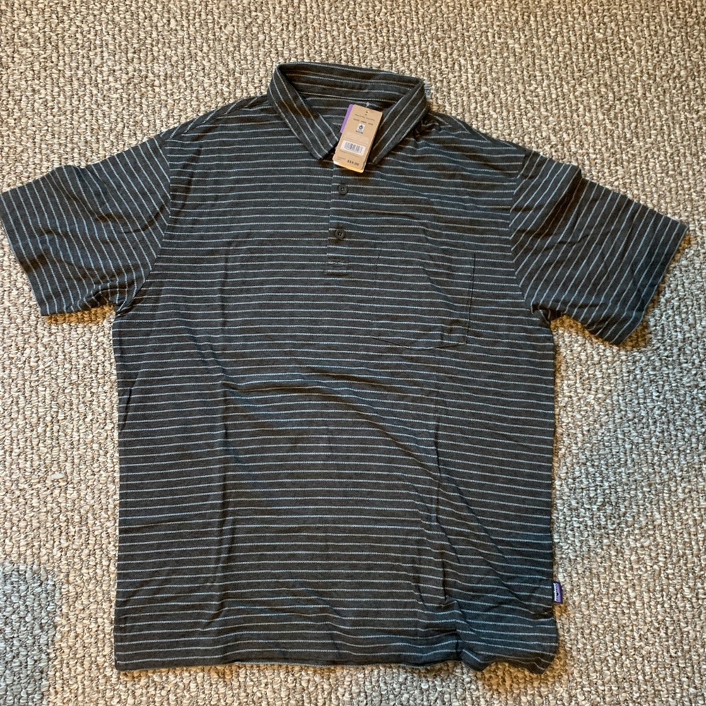 NWT Patagonia striped polo shirt